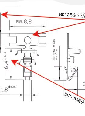 X2.54mm接插件H磷WDY青铜0连绕端子700只每盘