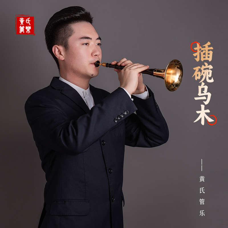 黄氏管乐插碗乌木D调唢呐乐器全套初学者专业演奏索拉锁呐大小号