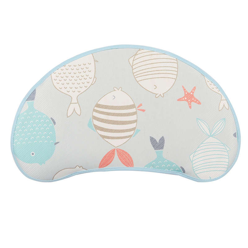 儿童枕席睡眠婴儿方程式宝宝博士天资苎麻乳胶月亮枕头凉席套巾夏