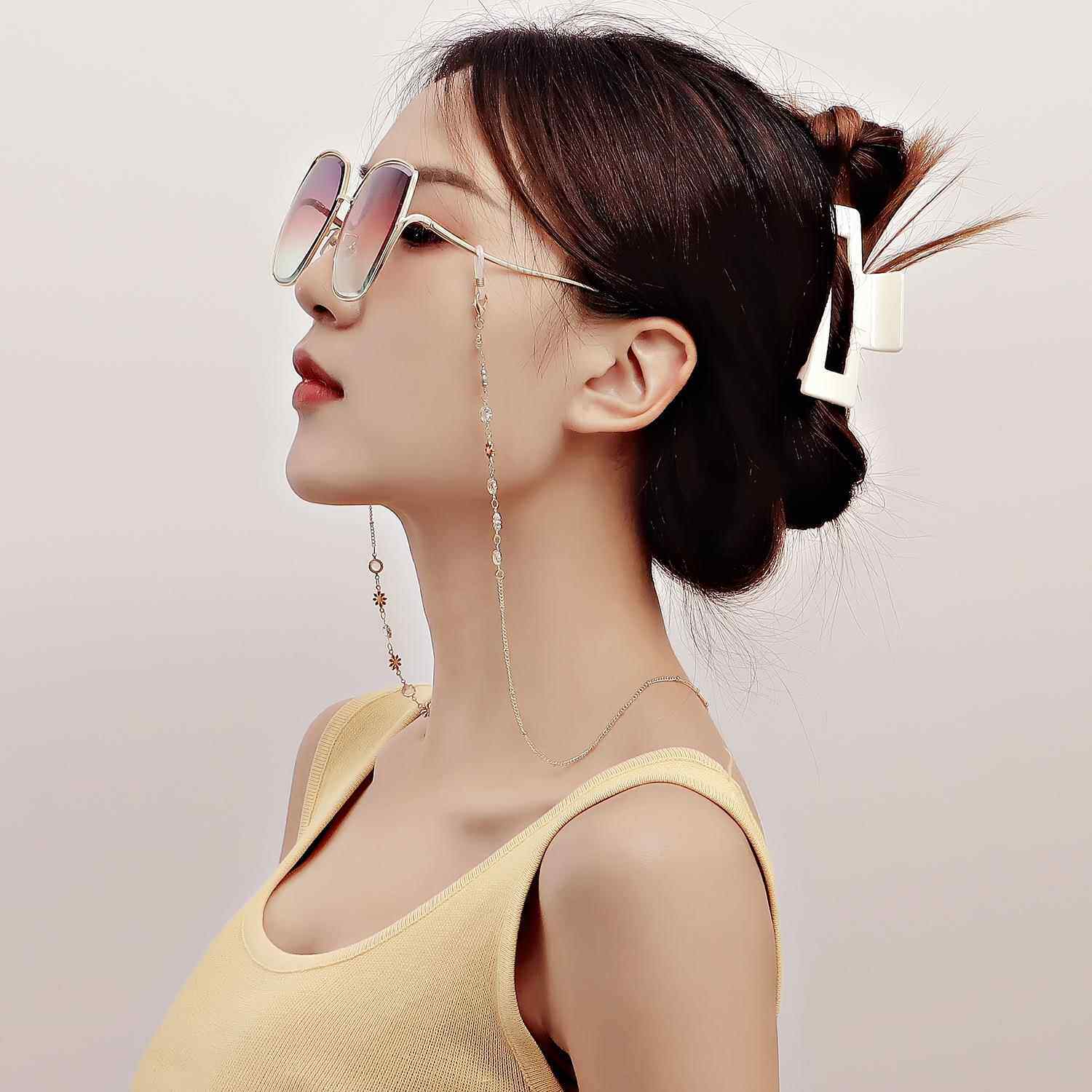 남성용 및 여성용 안경 끈 독서용 안경 체인 선글라스 마스크 체인 선글라스 걸이 체인 걸이 넥 체인 미끄럼 방지