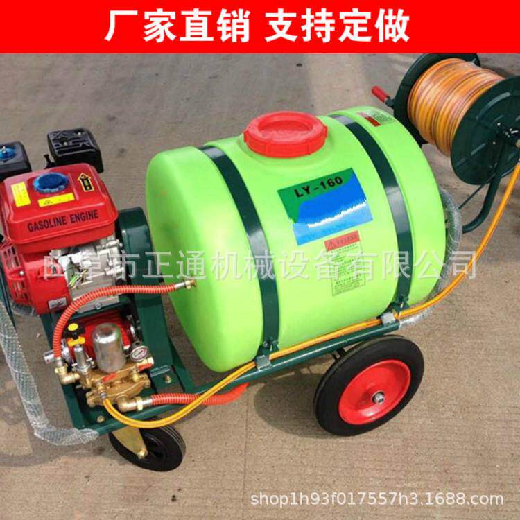 消杀工具手推式汽油打药车远程高压喷药机果树打药机300L喷雾机