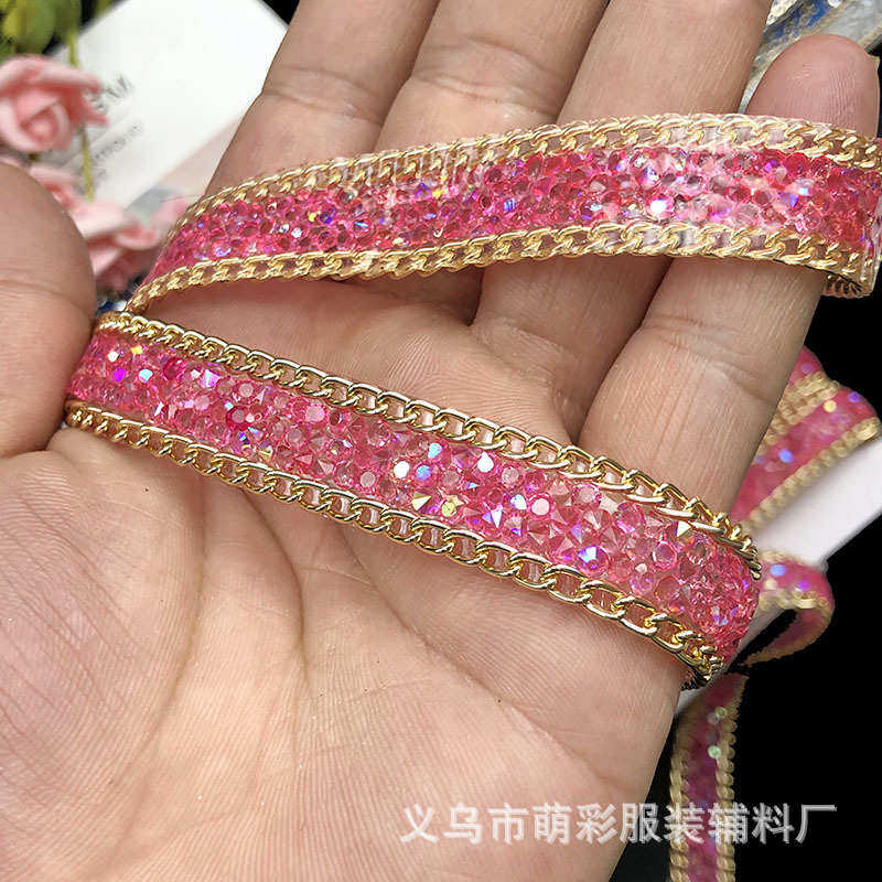 现货新款亮钻加密背胶钻链花边 diy鞋帽饰品服装配件装饰配饰辅料,居家布艺,花边,淘宝优惠券,粉丝福利购,淘宝优惠卷