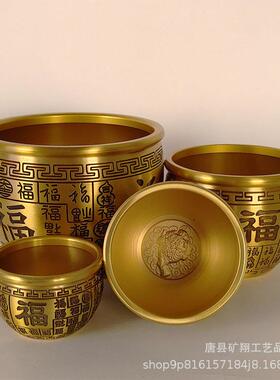 厂黄铜制作黄黄铜百福011米缸色新百家福缸招米杠铜缸