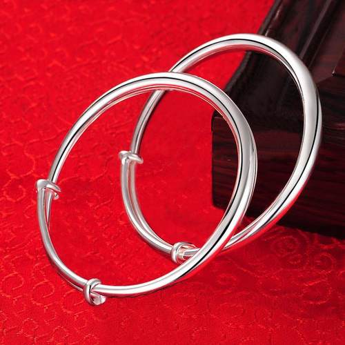 新款龙儿宝宝纯银9999银脚纯炼手炼新生儿婴孩子满月百日大孩男女