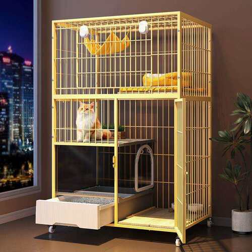 猫笼子带厕所一体超大自由空间猫别墅家用室内一室一厅一卫猫窝舍