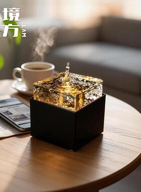 轻奢桌面流水摆件氛围感装饰品家居风水轮办公室招财纳福创意摆件