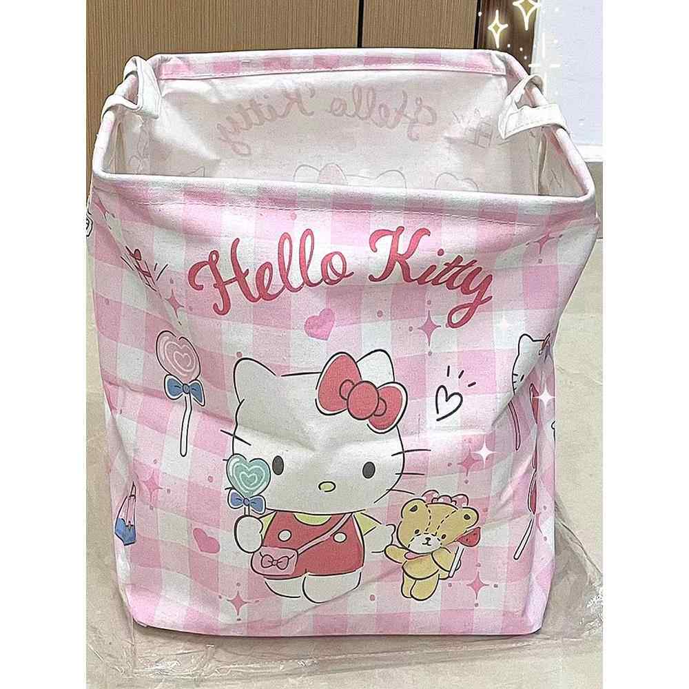 可折叠的三丽鸥脏衣服篮宿舍家庭洗衣篮猫大容量玩具存储和组织篮
