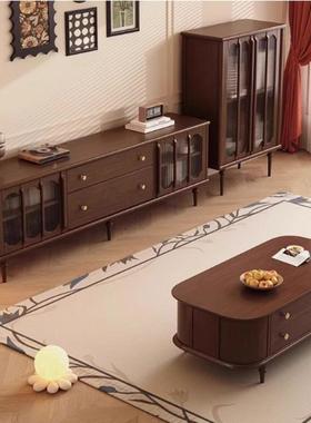 复古法式实木电视柜美式几组合收茶纳客厅储物柜TML红户型家具小
