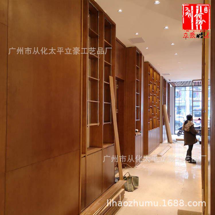 广州竹木家具厂加工竹木酒架竹制红酒柜竹展示柜展柜酒庄装修工程