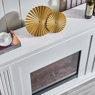 别墅壁装 壁炉架欧式 饰炉暖柜法仿真火取壁炉 简约实木式 美140式