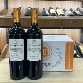 法国波尔多法定产区孤品 原瓶进口aoc级蒙丹城堡干红葡萄酒红酒
