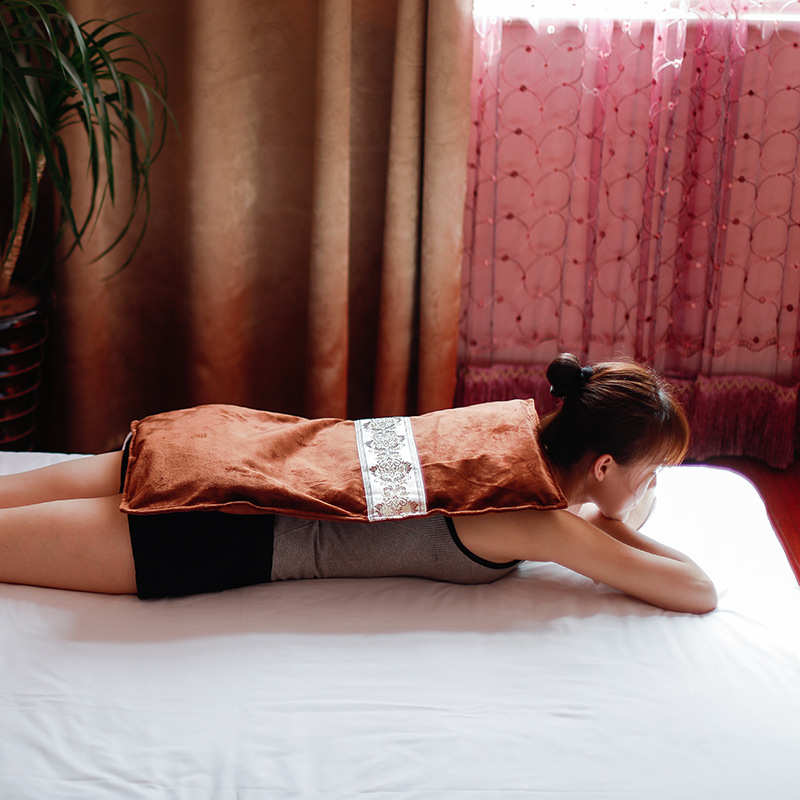 代发加大加宽70*40厘米艾草绒包  粗盐理疗包盐袋 海盐热敷包