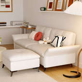 my小户型沙发客厅公寓出租房卧室功能防猫爪皮布沙发床两用 品质