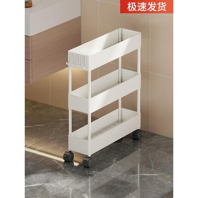 卫生间置物架门后小推车浴室窄缝收纳柜小型落地夹缝隙厕所马桶侧