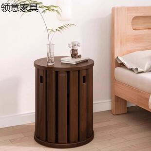 可叠放实木凳子茶几家用圆凳客厅收纳叠叠乐凳子四合一边几餐桌凳