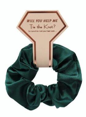 Elegant Solid Hair Scrunchies 5PCS Bridesmaid Hair Scrunchy