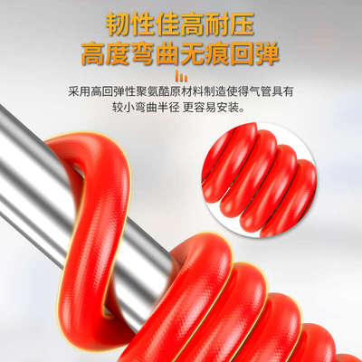 气管软管高压夹纱管空压机真空气泵管压缩空气管PU8mm气管耐高温
