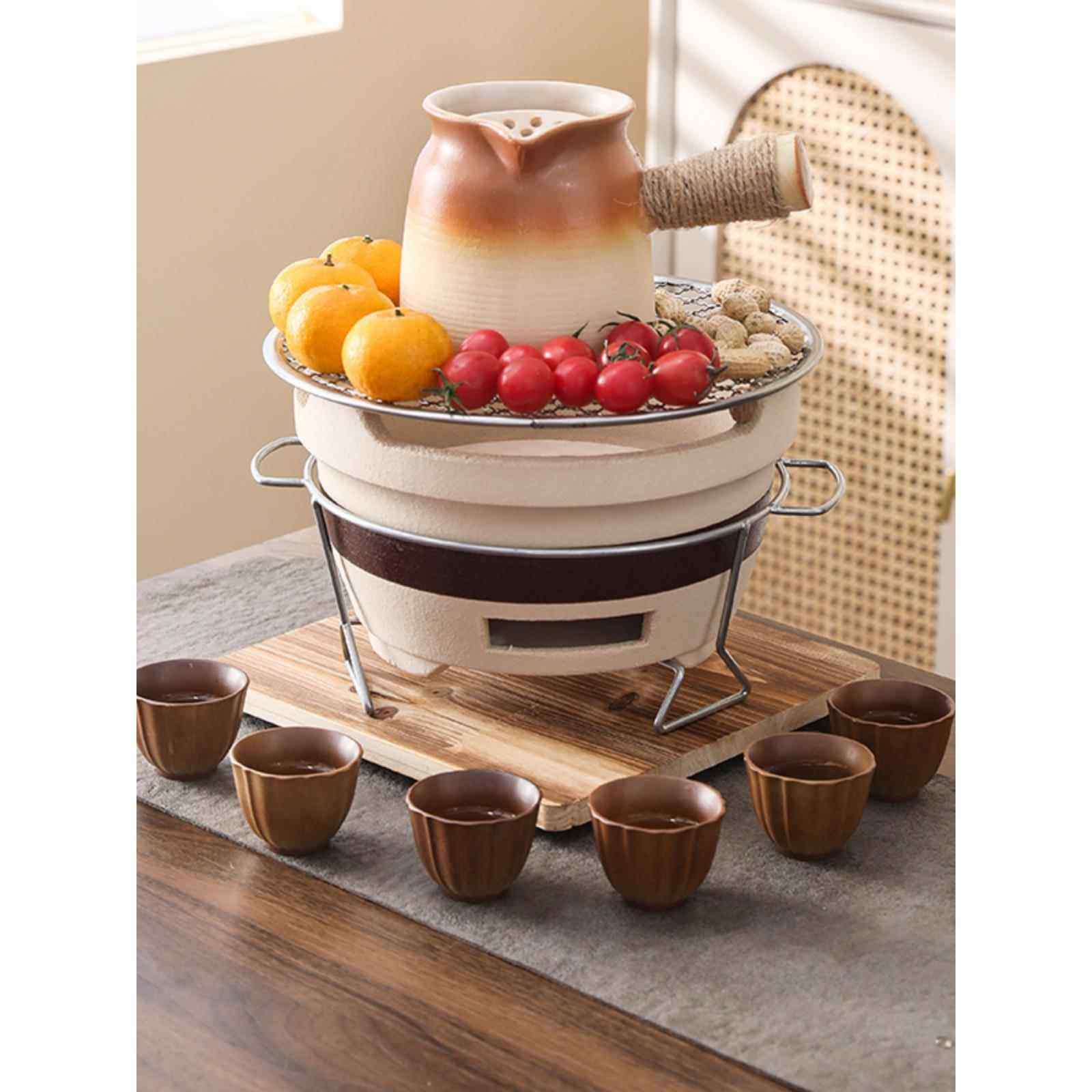 围炉煮茶罐罐茶壶陶土器具室内家用全套烧烤炉户外打边炉老式炭炉,餐饮具,煮茶炉,淘宝优惠券,粉丝福利购,淘宝优惠卷