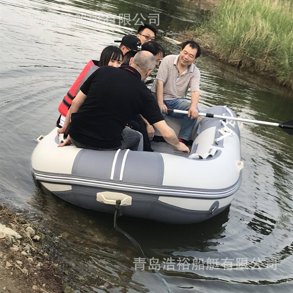 浩裕船艇3.6米PVC充气铝合皮划艇充气艇