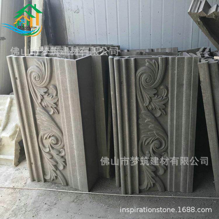 欧式装修设计雕塑线条 砂岩雕塑线 大型GRC装饰构件厂家