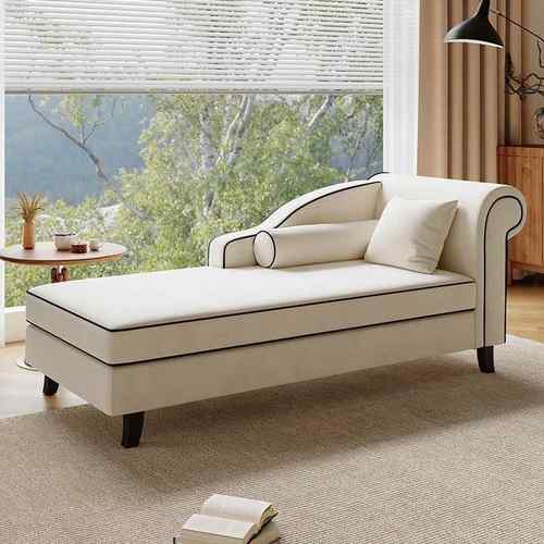 政府补贴琦涵覆古风绒布美式贵妃单人躺椅客厅酒店民宿阳台贵妃榻