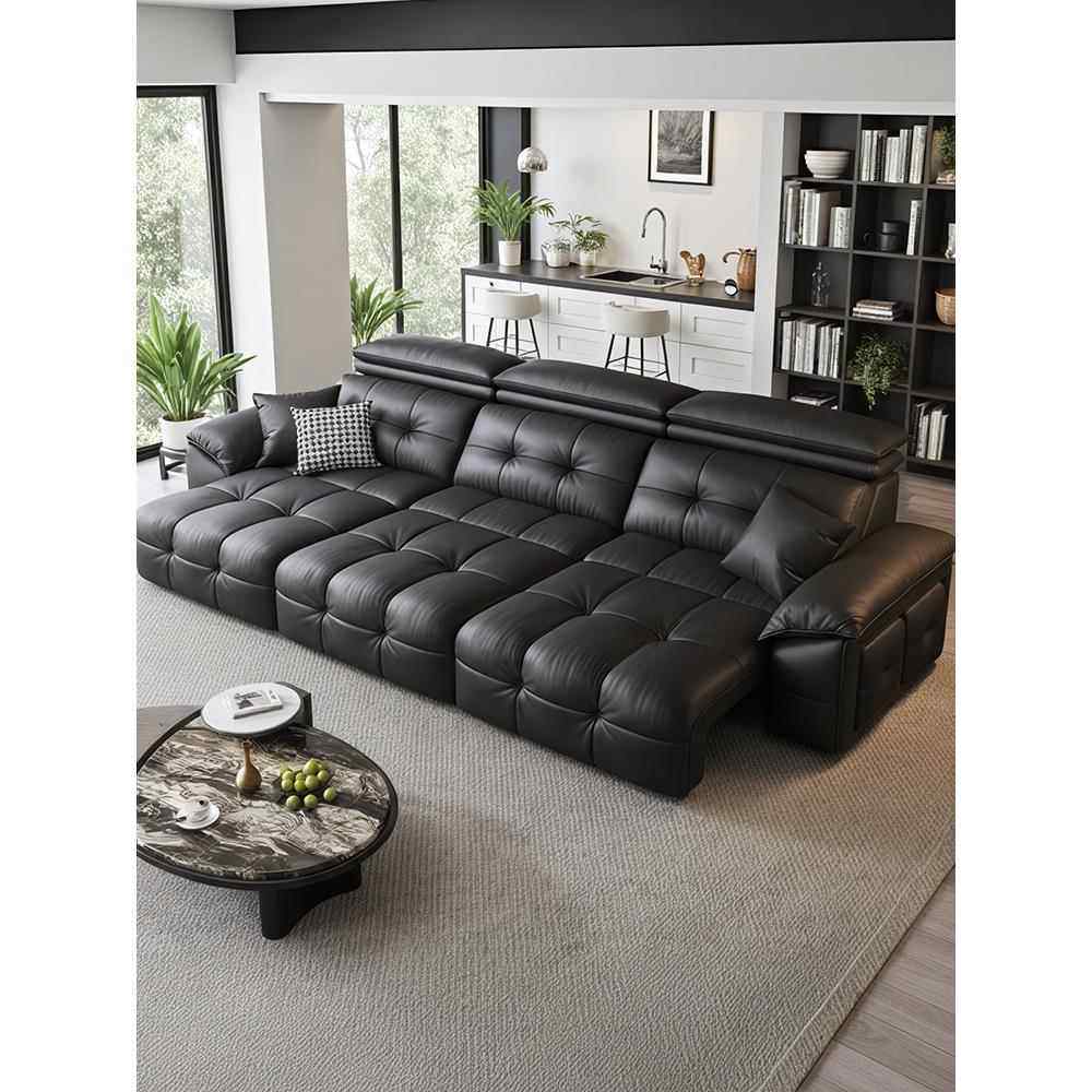 意式极简劳伦斯零靠墙电动功能沙发简约客厅头层牛皮大平层沙发,住宅家具,功能沙发,淘宝优惠券,粉丝福利购,淘宝优惠卷