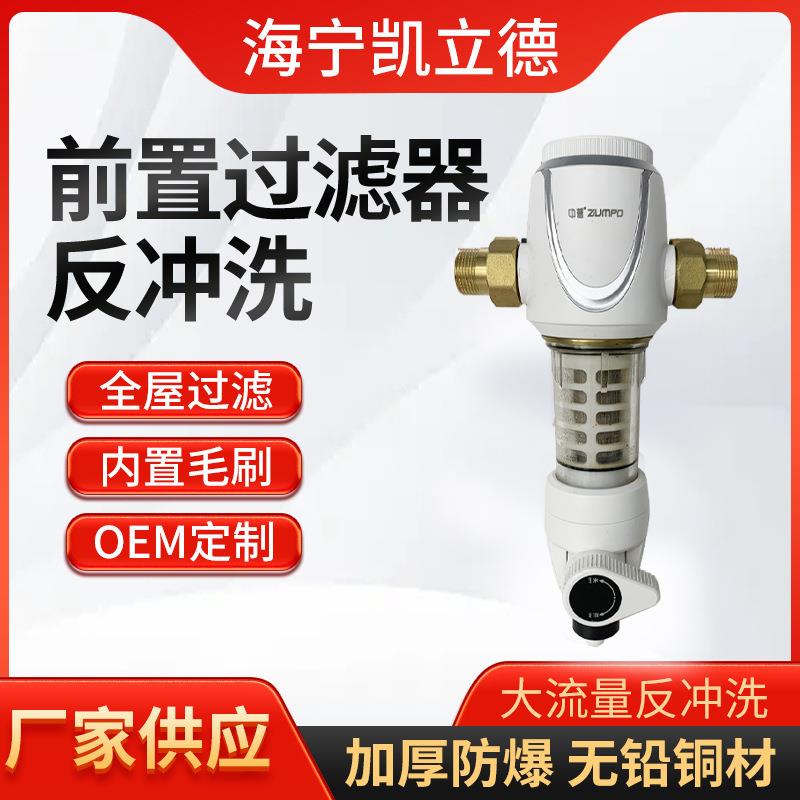 前置过滤器带表反冲洗刮洗滤水器大流量自来水管道前置过滤器