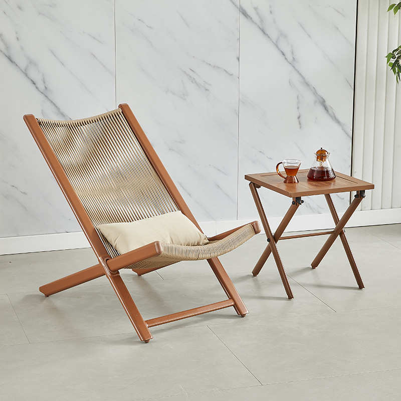 阳台藤椅美齐方桌茶几躺椅桌椅户外云栖躺椅庭院休闲靠背民宿套装