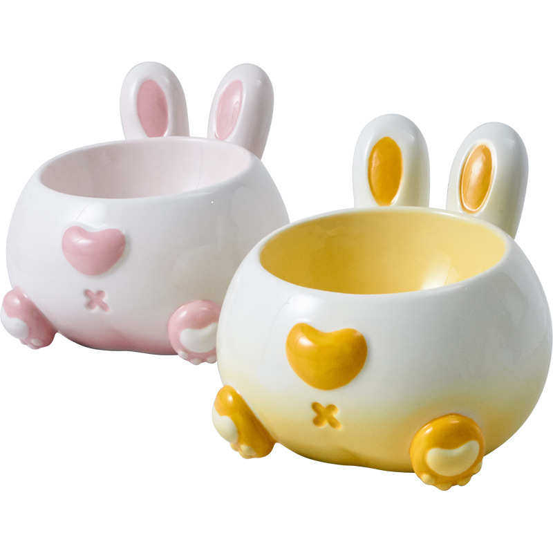 翘臀猫兔陶瓷宠物碗猫猫食盆防打翻可爱防滑猫狗饭碗喝水食盆,宠物/宠物食品及用品,猫狗碗/慢食碗,淘宝优惠券,粉丝福利购,淘宝优惠卷