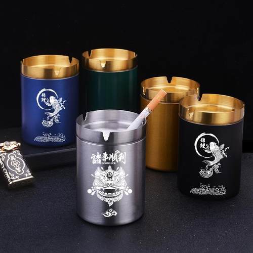 防风防飞灰烟灰缸 不锈钢车载沙漏烟灰缸 创意家用网咖漏斗烟灰缸