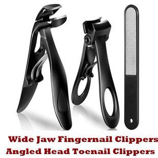 Nail Clippers Wide Jaw Fingernail Angled Head Toenail