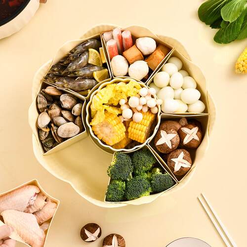 Home-use Rotatable Hot Pot Drainer, Fruit Plate, Living Room
