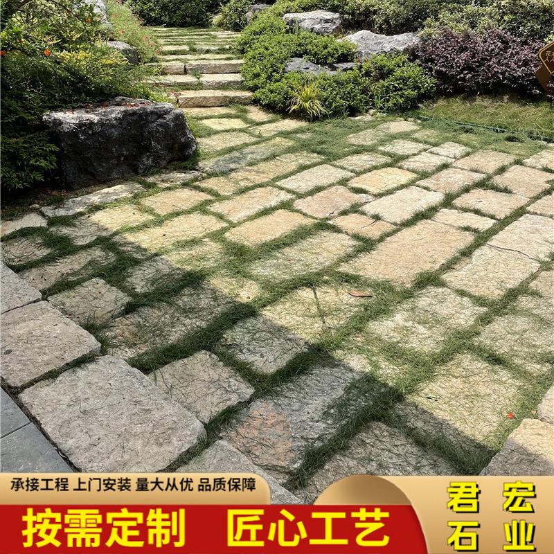 老街老门枕石老石条踏步石台阶石庭院装饰錾道面青石板老石板