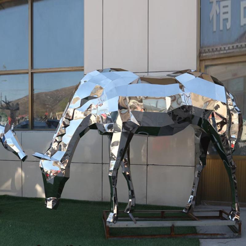 不锈钢马雕塑金属镂空艺术马雕像小区楼开盘装饰品动物摆件