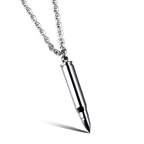 Jewelry personality hip hop bullet stainless steel pendant d