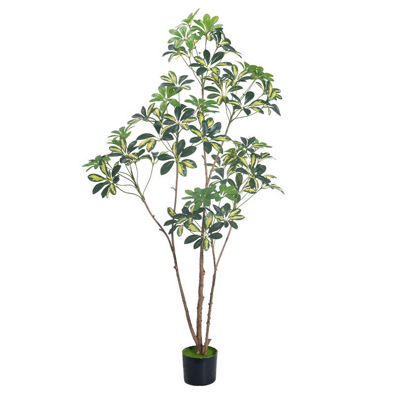 造型仿真绿植鸭脚木客厅盆栽绿植室内大型假植物办公落地花叶阳台
