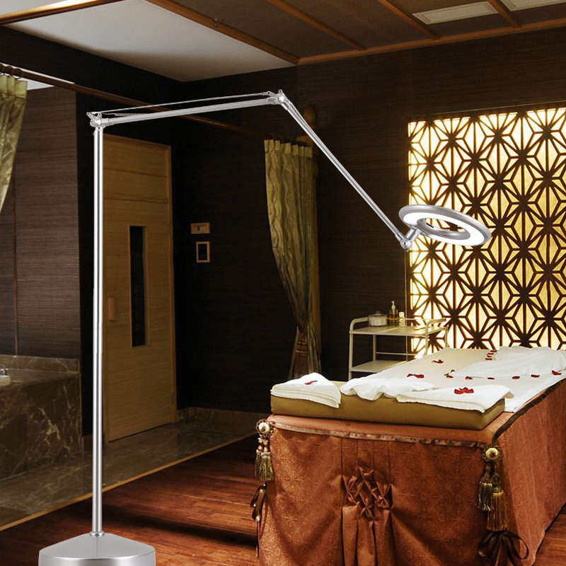 睫毛亮光灯放大镜纹白光落地灯绣灯led现代金属美容立式超冷简约