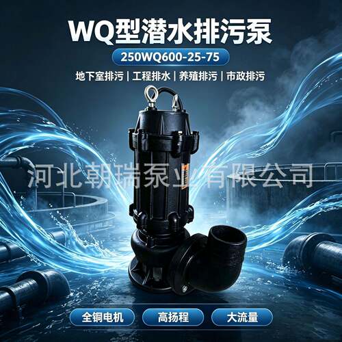 250WQ600-25-75WQ潜水排污泵大功率扬程大流量农用灌溉提升泵
