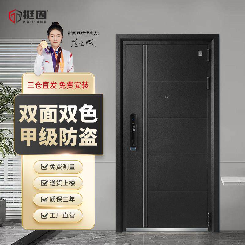 挺固甲级防盗门家用进户门定制子母门智能入户门安全防盗门双色门