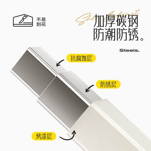 铁皮柜卧收FIZ纳柜床尾置物风柜客厅储物柜斗子靠墙中室古家用
