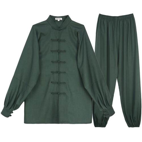 高档古良韵中华秋太极服女时尚练功服男改冬太极拳练功服武术服中