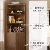 转置物架地落书架三角形墙角柜90墙边度拐角收纳柜727靠墙角落书