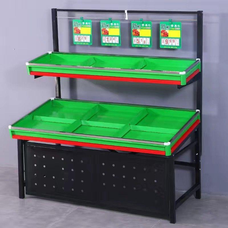 超市水果蔬菜货架 水果店中岛果蔬展示架多层水果架蔬菜架子堆头