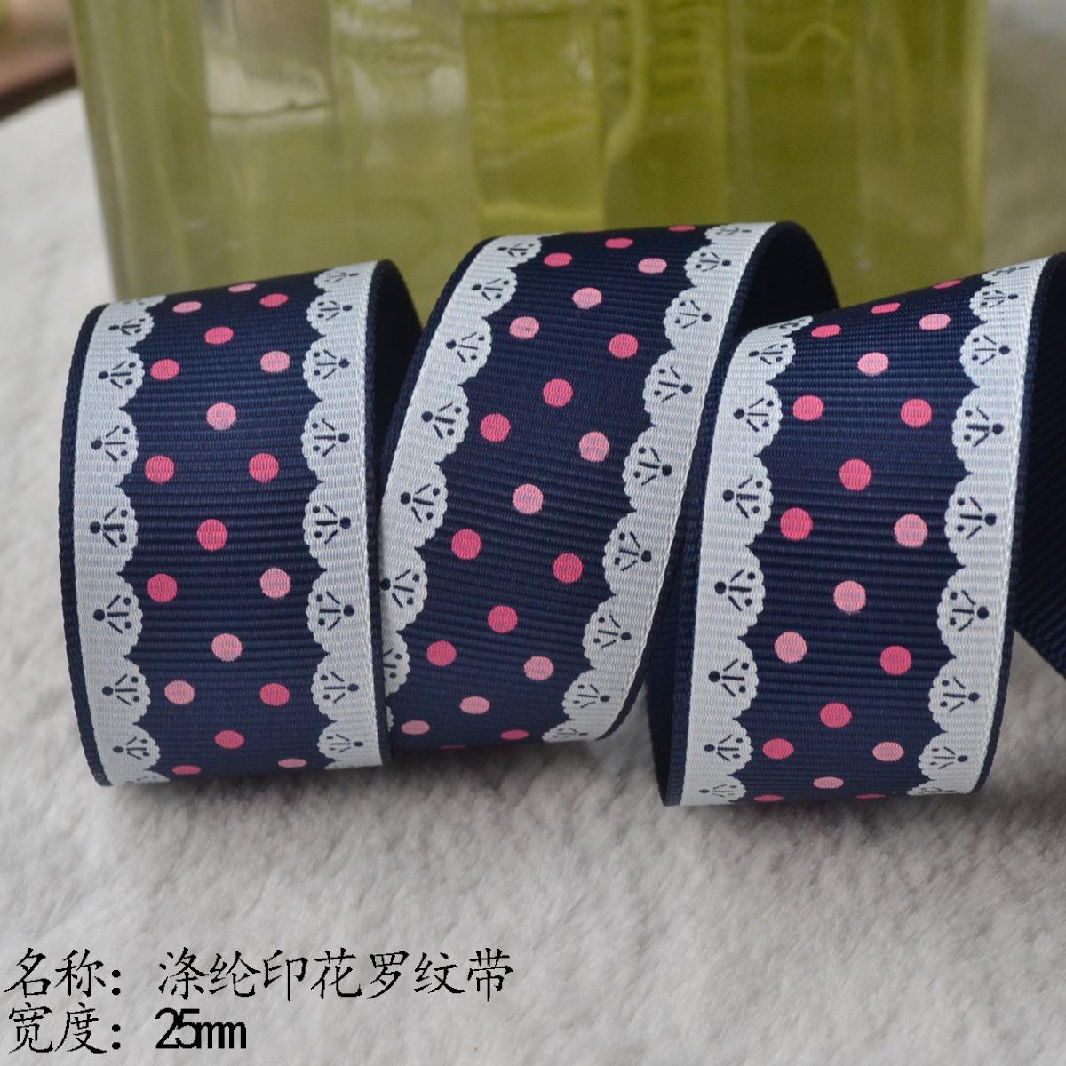 25mm圆点蕾丝涤纶罗纹带 AX293姚明织带