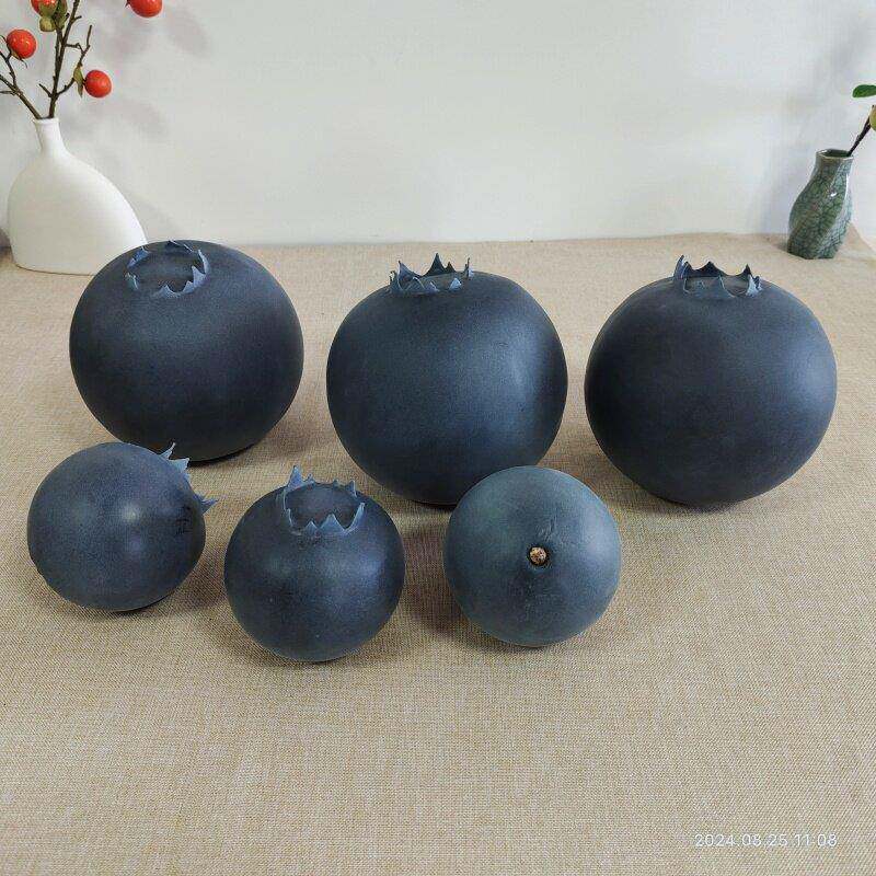 彷真水果蔬菜模型超市卖场假篮莓水果广告装饰品摆件大号蓝莓模型