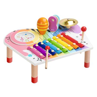 正品Kidus儿童音乐玩具敲琴八音手月阶木琴打击乐器121儿-3宝宝婴