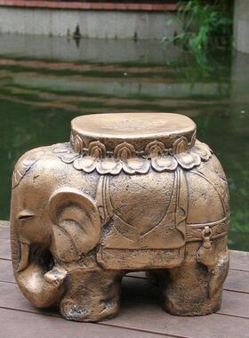 高档凳子大石凳户外象凳家用客厅换鞋凳仿古大摆件对休象闲凳一室