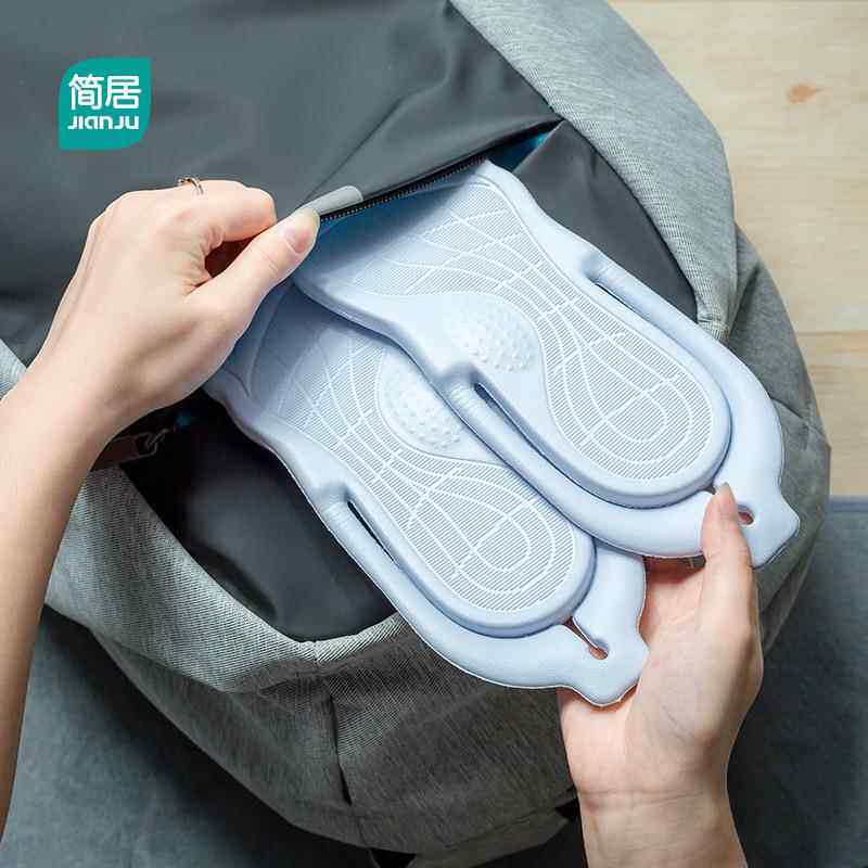 旅行出差便携人字拖女浴室洗澡防水防滑酒店居家可折叠男情侣拖鞋