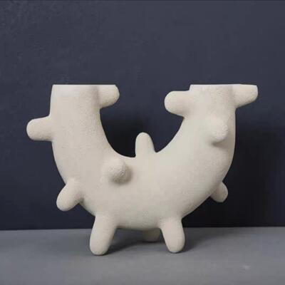 现代简约抽创意术几何半圆雕塑摆件形样板艺房象售楼DS9115客厅毛