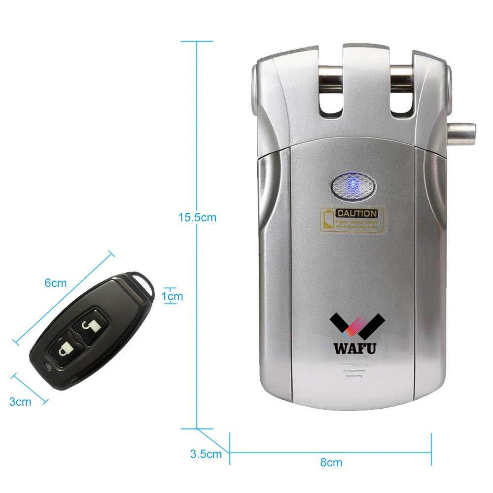 华府日富智能锁隐形门锁遥控锁手机远程控制电子锁家用暗锁防盗锁